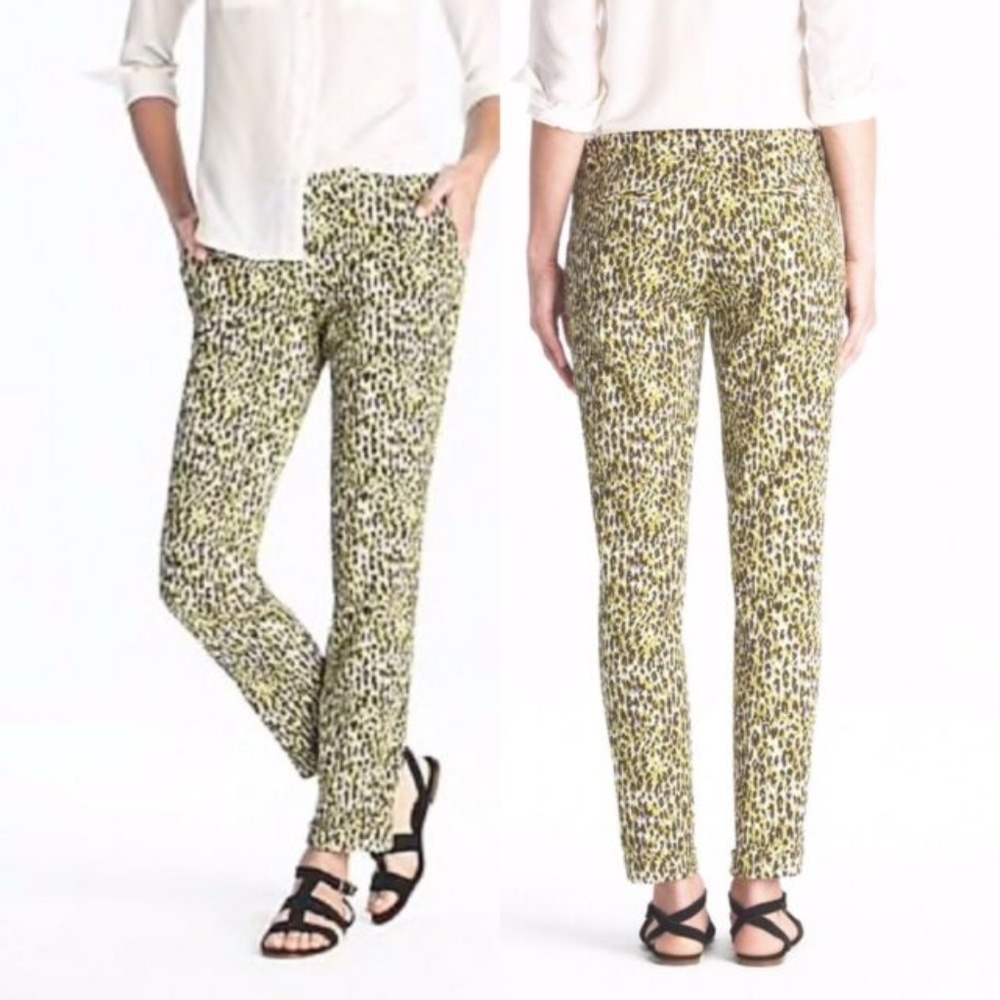 J. Crew ~ Cafe Capri Abstract Leopard print